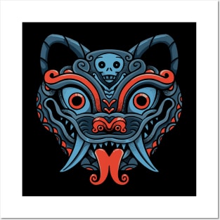 Devil Cat Mask Posters and Art